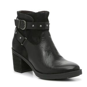 Born Derica Black Leather Bootie/Ankle Boot 8.5M